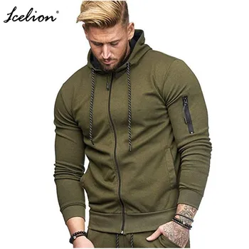 

IceLion 2018 Solid Color Hoodies Men Cotton Sweatshirt Spring Hooded Sportswear Fashion Slim Fit Pullover Hip Hop Tracksuit