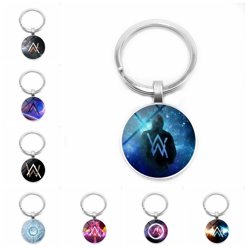 

Heat! 2019 New Music Badges Key Ring Glass Dome Fashion Silver Keychain Jewelry Friends Gifts