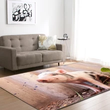 3D милый поросенок ковёр для гостиной домашний Декоративные Коврики Дети спальня Анти-скольжение мягкие фланелевые детские ползающие чайный стол коврик ковер