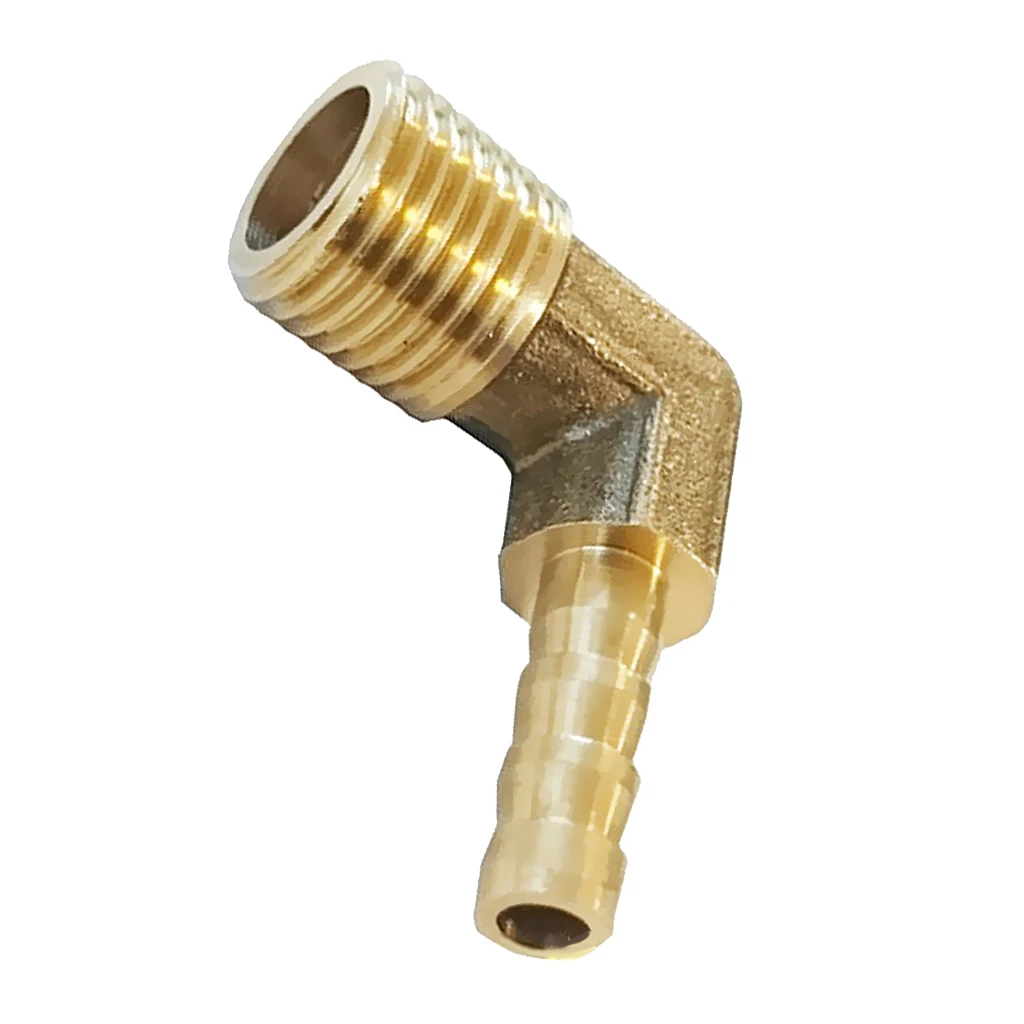 5 pieces 1/2 BSP To 10mm Brass 90 Degree Male Elbow Barb Hose Tail Pipe Gas Fittings Copper Connector Joint Coupler Adapter
