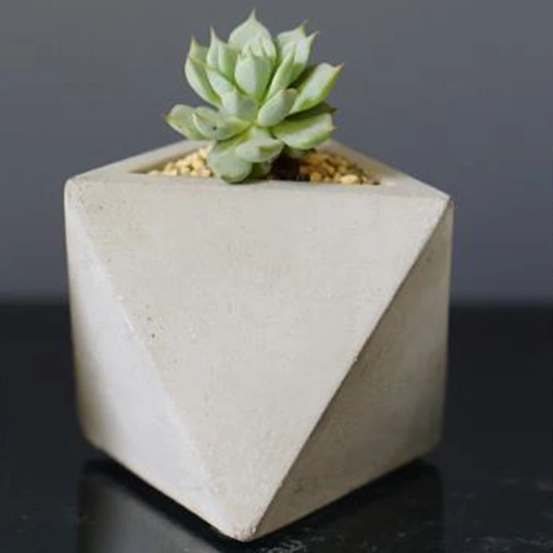 

The creative personality of modern minimalist three-dimensional geometric texture relief concrete cement plant pot silicone mold