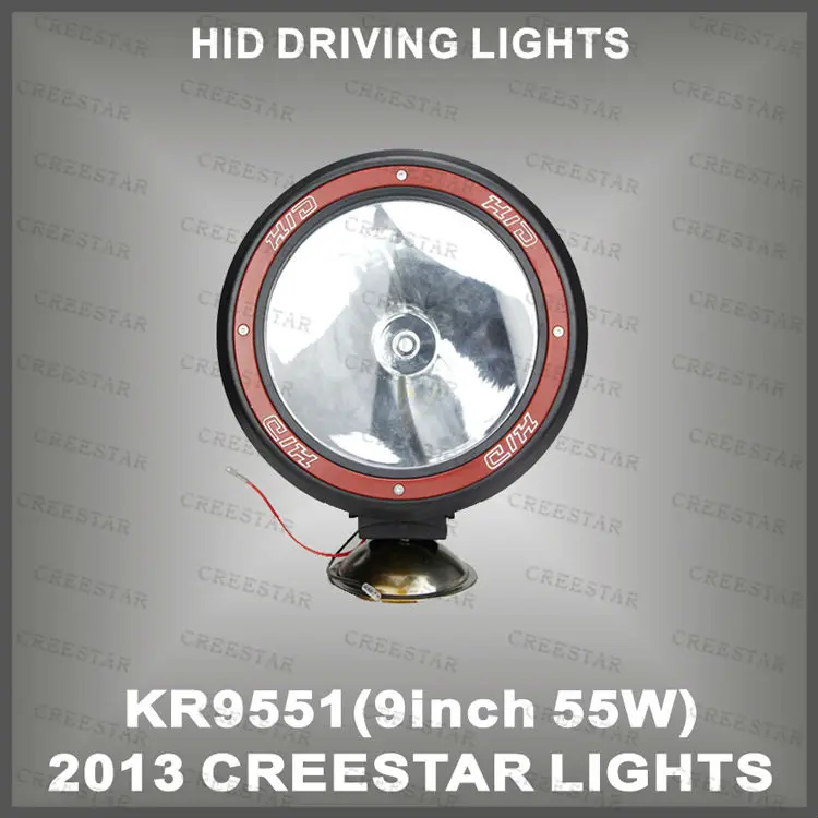 

55W 9inch Flood beam 24V H3 bulb 4300Lm HID Driving light,hid xenon work light,hid offroad light The biggest KR9551