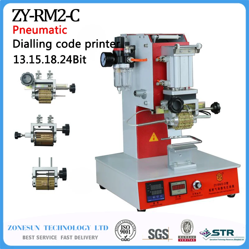 ZONESUN leather logo embossing creasing machine Portable Pneumatic Dial