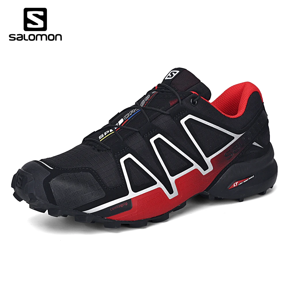 

Salomon Speedcross 4 Athletic Speed Cross 4 Black red Running Zapatillas Solomon Hombre Mujer men Sport Outdoor Shoes 40-46