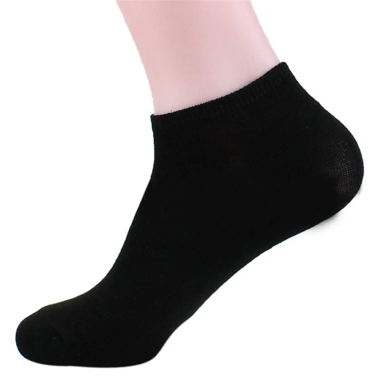 

Hot sale men socks cotton men's and male black short sock Solid color women sock 3.7