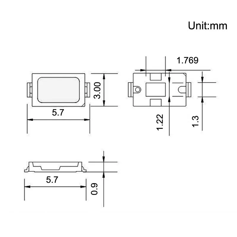 100 шт. светодиодный 5630 5730 SMD чип оранжевый 0,2 Вт поверхностное крепление SMT супер яркий светодиодный светильник излучающий диод лампы электронные компоненты