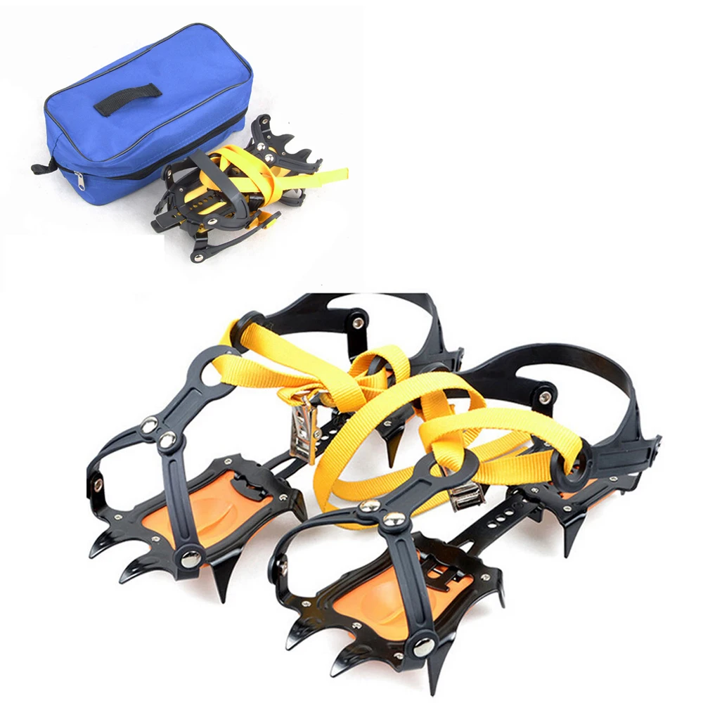 1 Pair Bundled Crampons +Hex Wrench Professional 10point Manganese