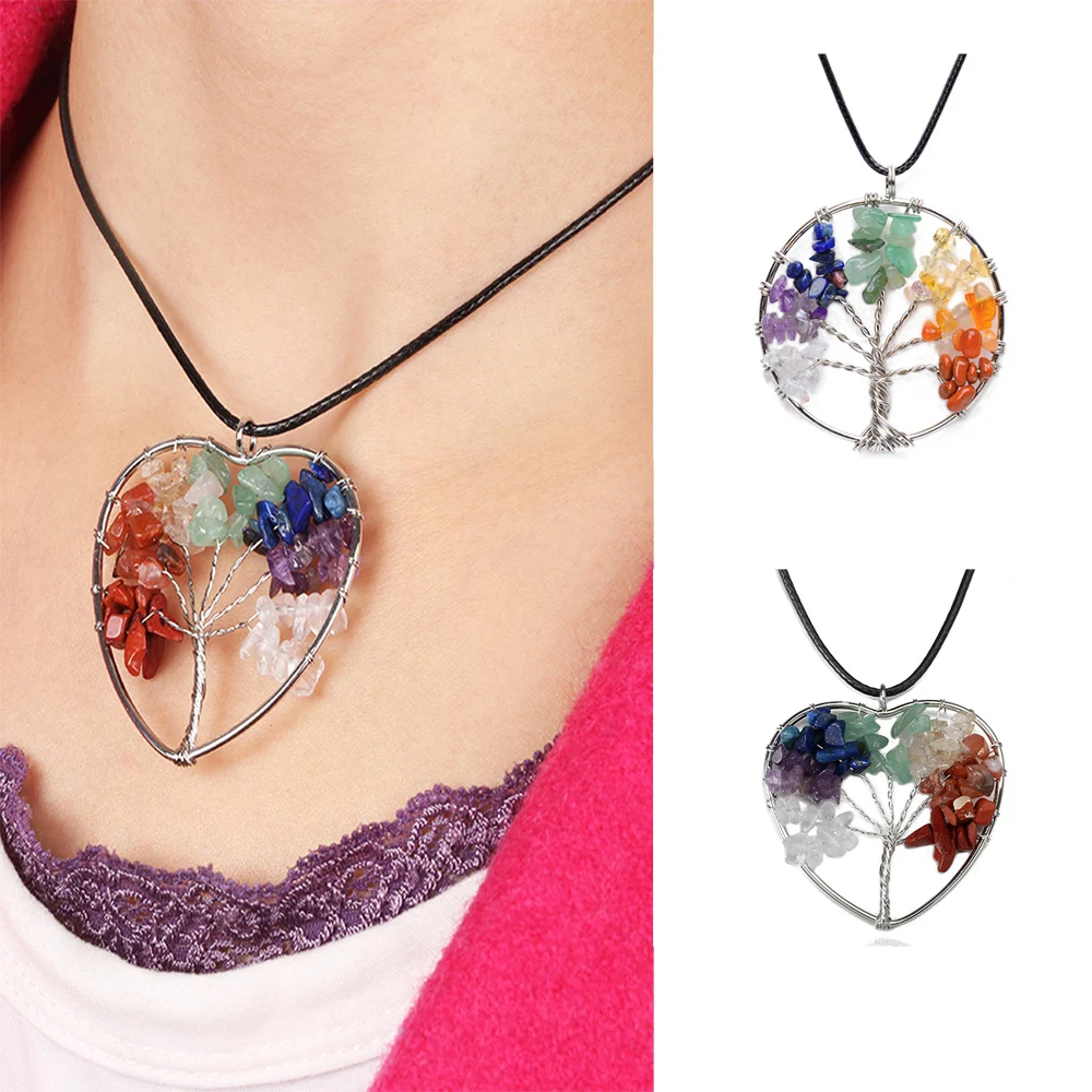 BlackCat Semi-Precious Rainbow Gemstone Chakra Pendant w Svadhisthana Charm BlackCat Semi-Precious Rainbow Gemstone Chakra Pendant w Svadhisthana Charm