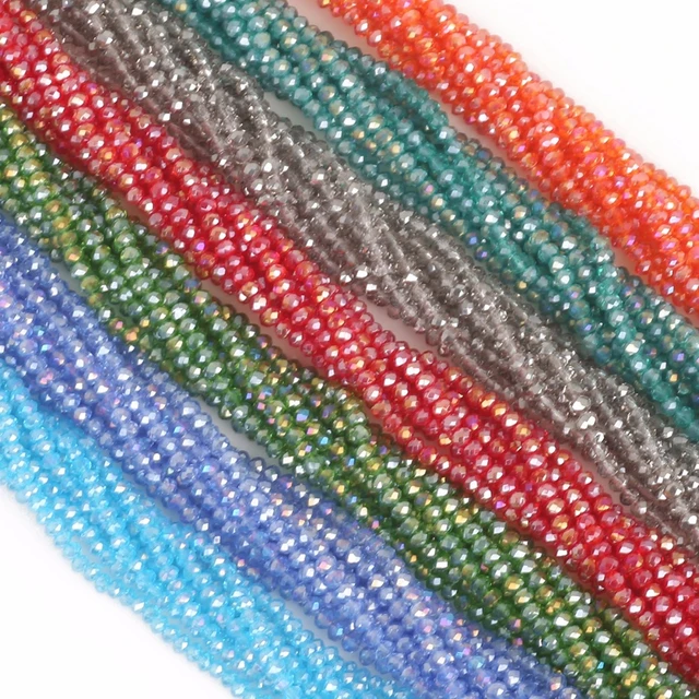 Free shipping multi color 2mm 195PCS Bicone crystal beads Cut Faceted Round  Glass Beads,bracelet necklace Jewelry Making DIY - AliExpress