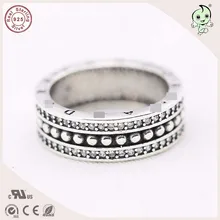 Venta caliente de Alta Calidad Ocasional 100% Retro 925 Anillo de Plata Real