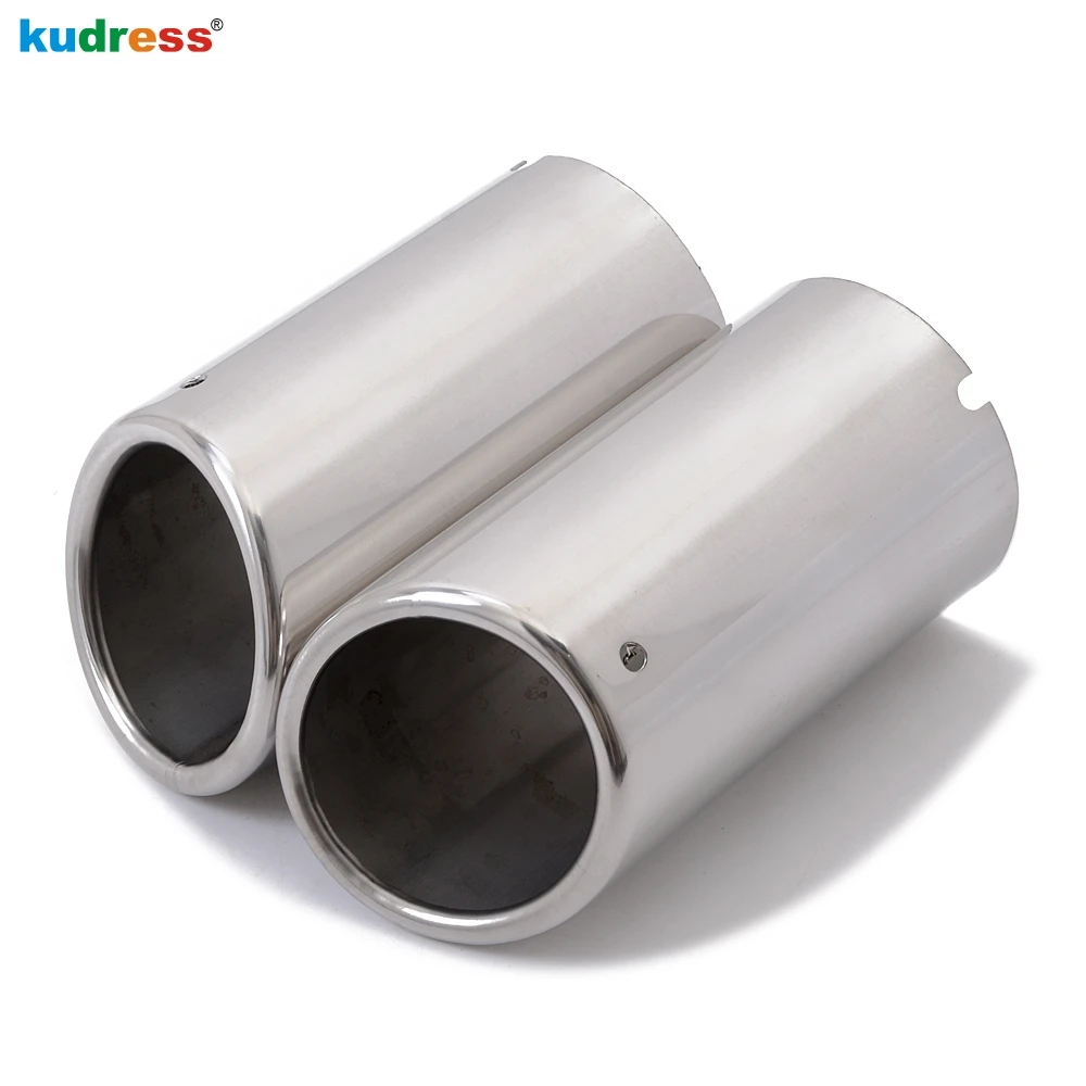 

For Volkswagen VW Touran 2016 2017 Stainless Steel Exhaust Muffler Tip Pipe Tailpipes End Pipes Silencer Trims 2pcs accessories