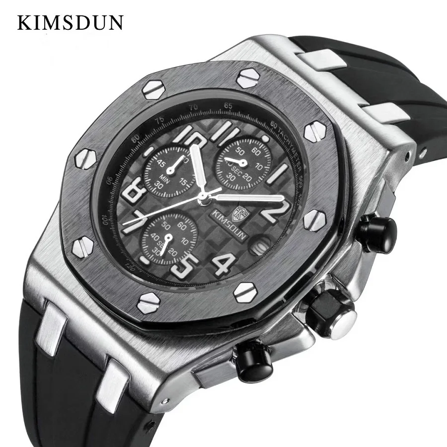 

KIMSDUN Watch Men Brand Automatic Mechanical Watch Black Men's Wrist Wristwatch Rolexable Sport Male Clock Men Relogio Masculino