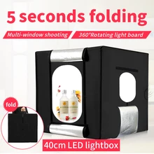 40 см* 40 см студийный софтбокс светодиодный светильник для съемки палатка фото светильник коробка lichtbak фото палатка набор+ Портативная сумка+ 2 фона