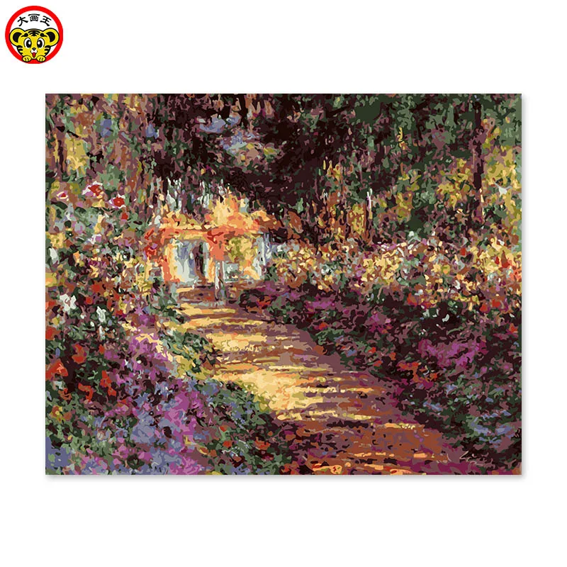 Картина по номерам художественная краска по номерам домашний Декор Картина декоративная живопись цвет нарисованный их собственный Monet сад впечатление - Цвет: 2264