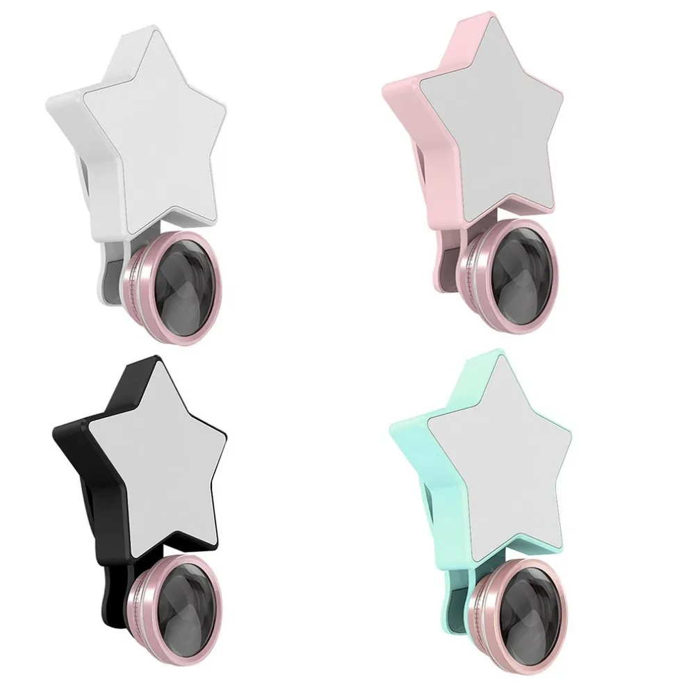 

Portable USB Self-timer Flash Camera Clip-on Phone Self-timer Lamp Star Shape LED Night Photo Beauty Fill Light
