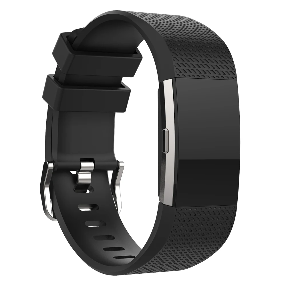 Сменный силиконовый ремешок для часов, браслет для Fitbit Charge 2, спортивные Смарт-часы, черный, белый ремешок для часов, ремешок для Fitbit 2