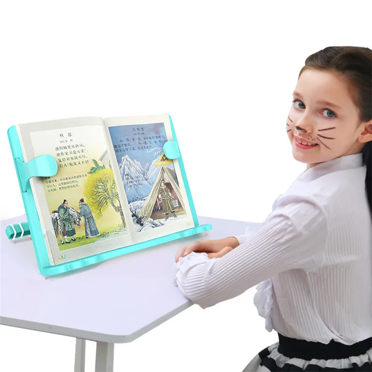 

2019 newest Children's adjustable multi-function reading bookshelf Portable folding reading bookshelf