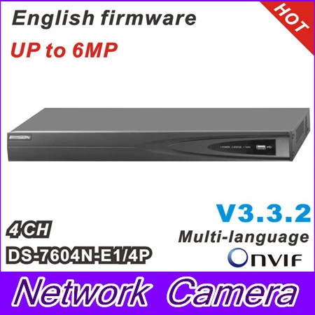 

DS-7604N-E1/4P with 4 Independent Interfaces 4CH& 4POE HD 5MP for IP Camera Network Video Recorder Multi-language
