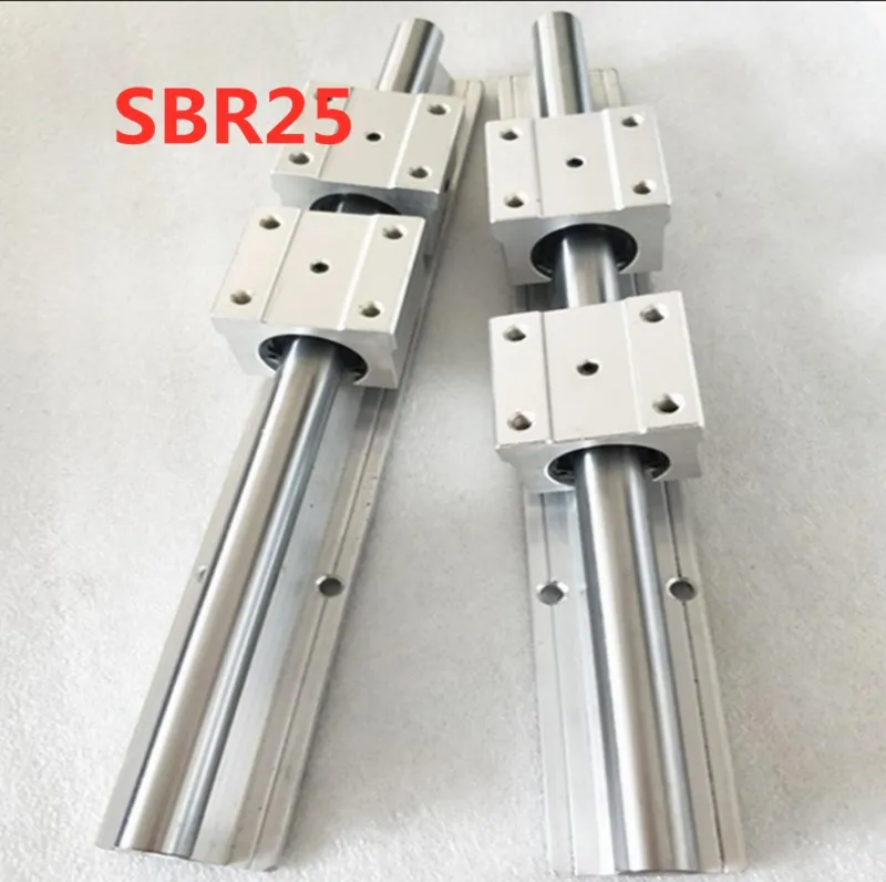 

2 SBR25 - 650 700 750 800 850 900mm Linear Guides of Any Length + 4 SBR25UU CNC