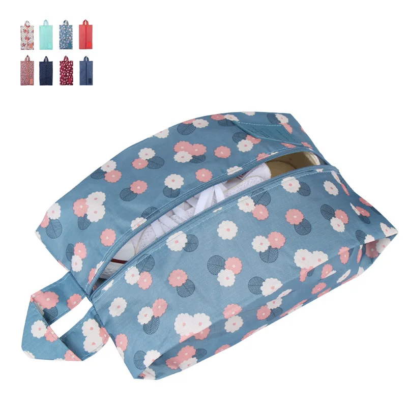 Oxford Shoes Bag Organizer Printing Travel Storage Bags Women Zipper Waterproof Foldable Makeup Pouch 36*20cm | Дом и сад