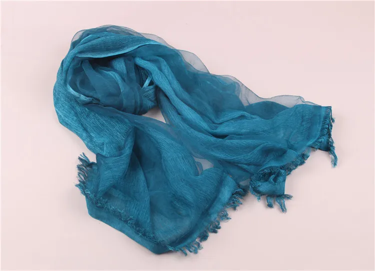 Новинка года Винтаж для женщин хлопок+ органза длинный Шелковый шарф