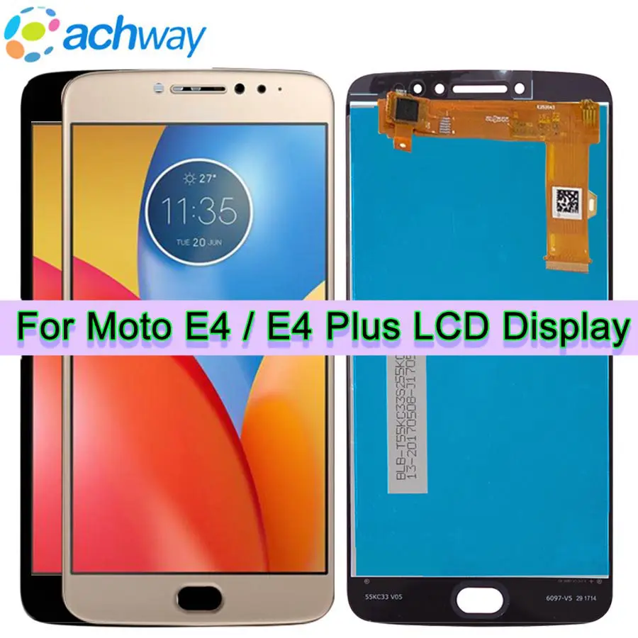 ЖК дисплей для Motorola Moto E4 Plus сенсорный экран с дигитайзером в сборе XT1766 XT1763 XT1772