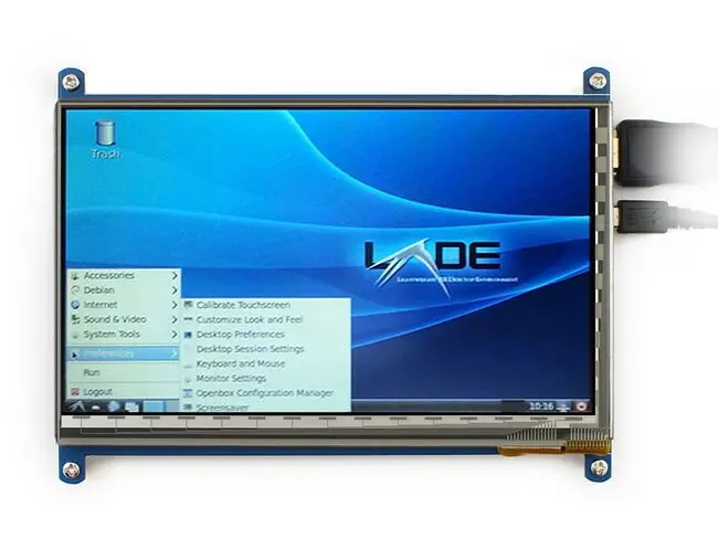 Raspberry Pi Lcd Touchscreen Capacitivo Da 7 Pollici (C) Compatibile Con Hdmi