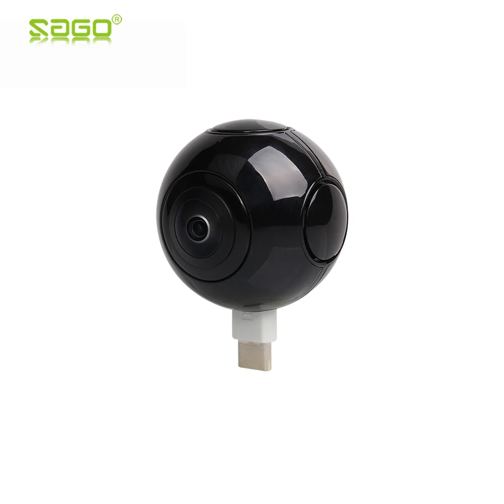 

SAGO mini 360 video camera VR Panoramic Camera portable pocket Camera Dual Lens for Type-c/Micro usb phones PK 360 air