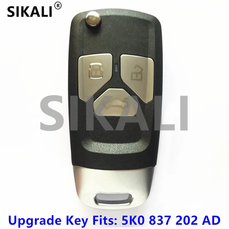 

SIKALI Upgraded Car Remote Key for VW/VOLKSWAGEN 5K0837202AD for Beetle/Caddy/Eos/Golf/Jetta/Polo/Scirocco/Tiguan/Touran/UP