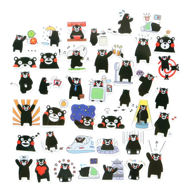 

38 pcs/bag Cute bear adhesive paper sticker children diy Handmade Gift Card photo album Scrapbook diary decoration stickers