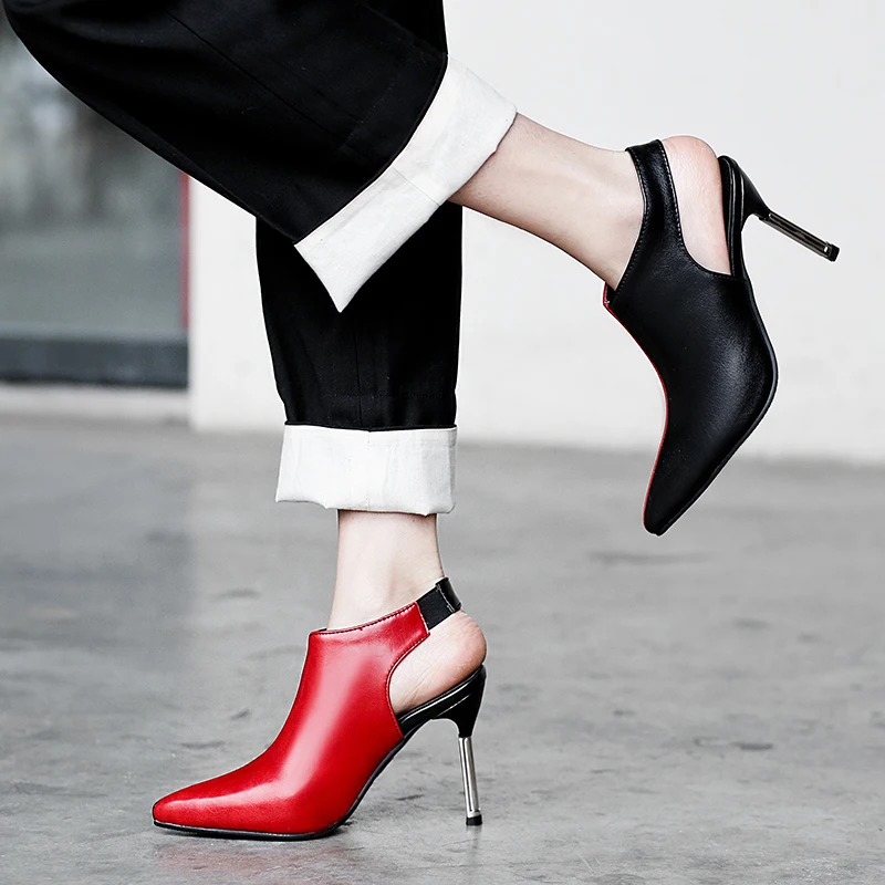 

2019 hot sale pumps women shoes pointed toe summer shoes shallow solid color dress shoes sexy thin sandals heels shoes Plus Size
