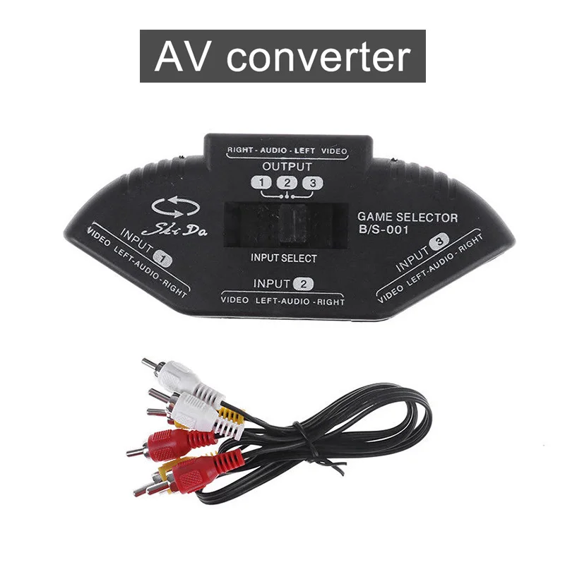 

New 3-Way Audio Video AV RCA Switcher Selector Box Splitter with 3-RCA Cable for Xbox PS2 PS3 DOM668