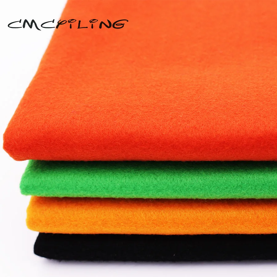 

CMCYILING Soft Felt Fabric For Needlework Halloween DIY Sewing Dolls Crafts 1.2 MM Thickness Polyester Cloth 45*110CM