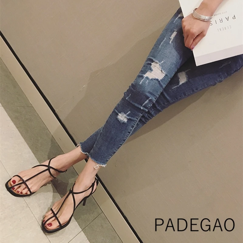 

Woman Sandals 2019 Summer Sexy Party High Heels Open Toe Heels Gladiator Sandals