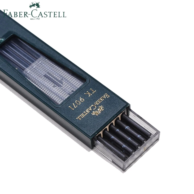 Faber Castell TK 9071 наконечники заправка 2,00 мм/3,15 мм супер полимерный Премиум сильный Темный Гладкий грифель для механических/автоматических карандашей