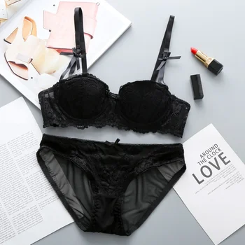 

ROPALIA Female Sexy Bra Sets Lace Comfortable Brassiere Women Set Embroidery Lingerie Bras Set