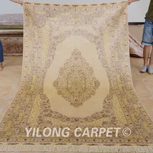 Yilong 5'x8' шелковый ковер бежевый vantage ручной работы традиционный античный Восточный ковер(1022
