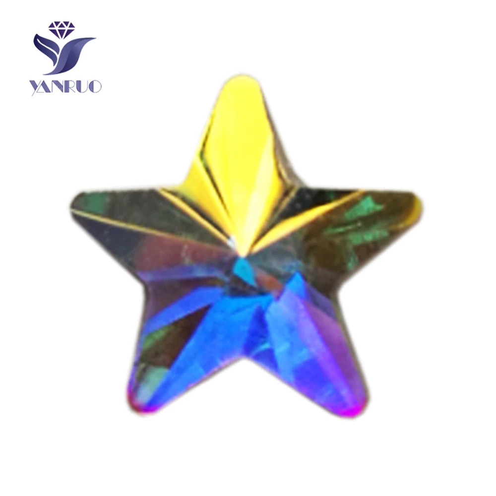 YANRUO 2561 NOHF Star 5x5 7x7 мм 36 шт. Номера для исправления хрустальные клей на ногтях