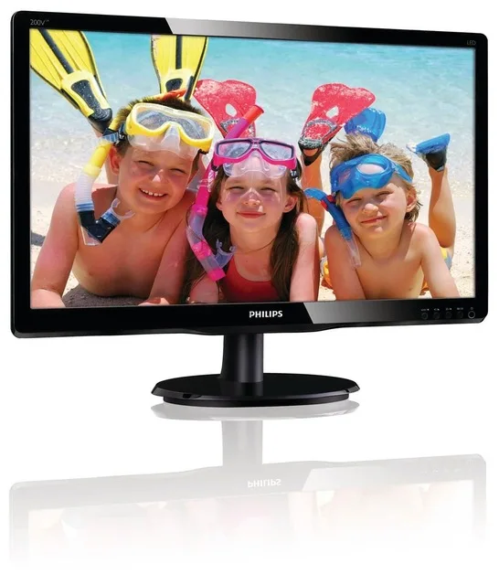 

Philips LCD monitor with LED backlight 200V4LAB2/00, 49.5 cm (19.5"), 1600 x 900 pixels, LCD, LED, 5 ms, Black