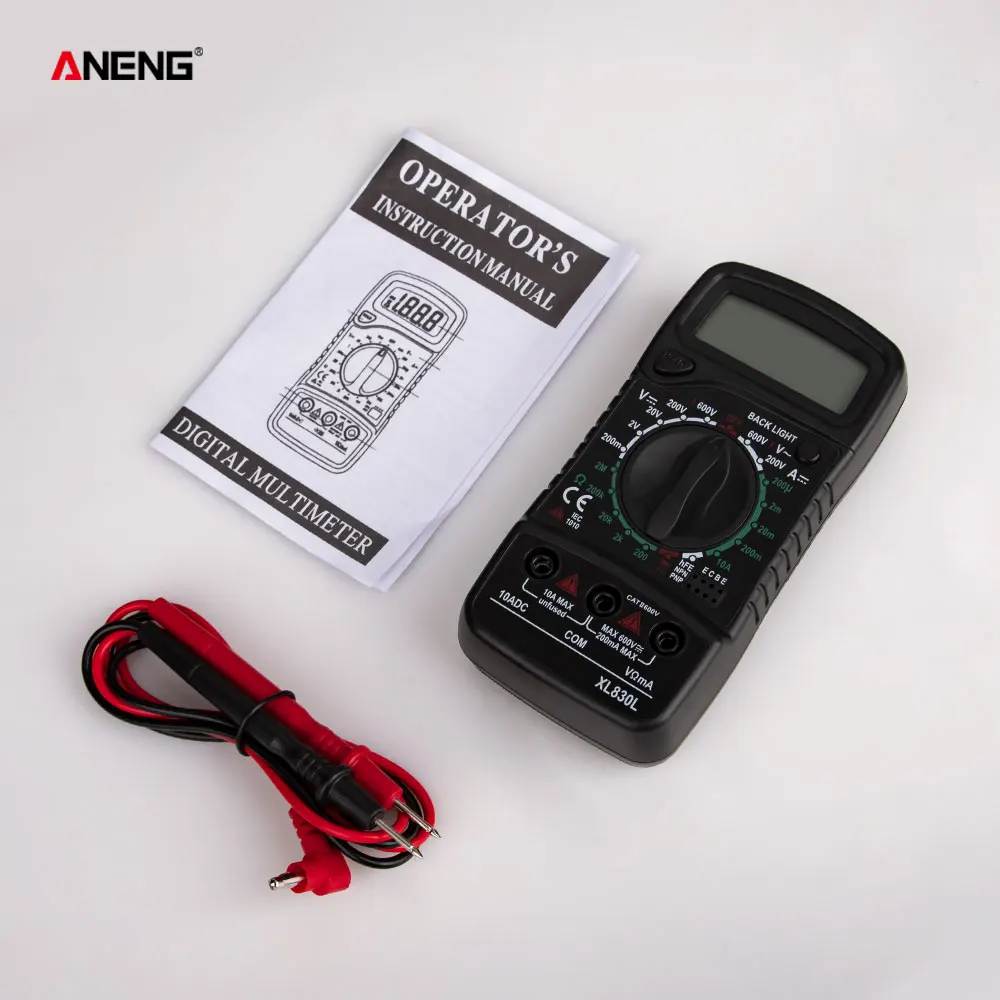 digital water meter ANENG XL830L Digital Multimeter Esr Meter Testers Automotive Electrical Dmm Transistor Peak Tester Meter Capacitance Meter oscilloscope handheld