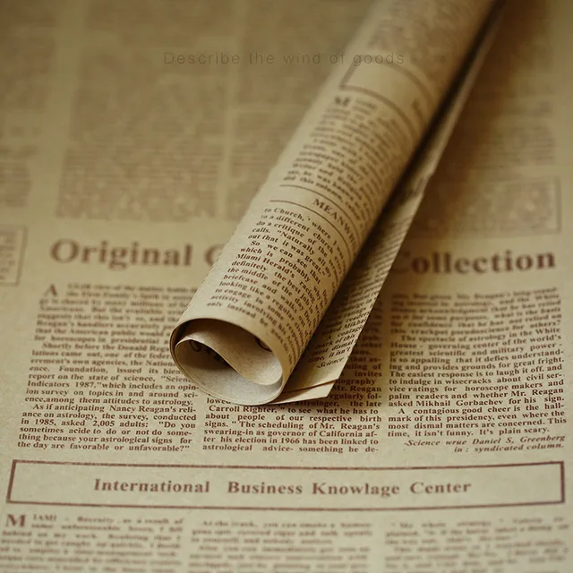 50*70cm Thicken Nostalgic Old English Newspaper European Vintage Style for Photo Props Ornaments Food Photography Background Mat Office font