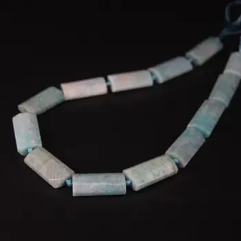

15.5"/strand Natural Peru Amazonite Faceted Rectangle Slab Loose Beads,Cut Quartz Stone Nugget Pendant Charm Bulk Jewelry Making