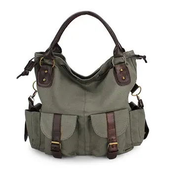 

Bagail Women Multi-pocket Canvas Handbags Casual Crossboody Bag Leisure Shopping Shoulder Bags