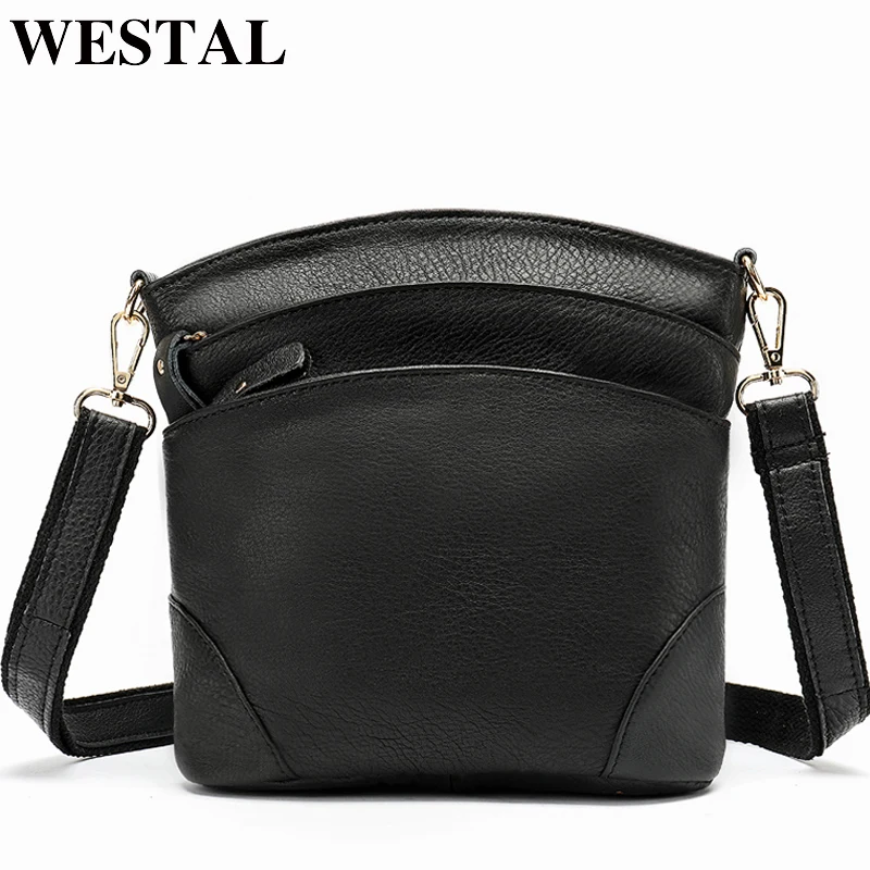 WESTAL Bag Women's Genuine Leather Bags Women Messenger/Crossbody Bags for Women Shoulder Bag Small Lady Purses and Handbag 8363