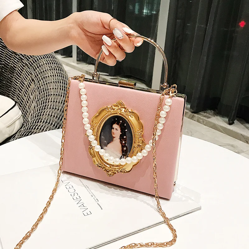 HKDUC Luxury Pearl Beaded Evening Bag Flower Crystal Clutch Bags Diamond Chain Handbag Women Shoulder Bag Exquisite Banquet Purse HKDUC Luxury Pearl Beaded Evening Bag Flower Crystal Clutch Bags Diamond Chain Handbag Women Shoulder Bag Exquisite Banquet Purse