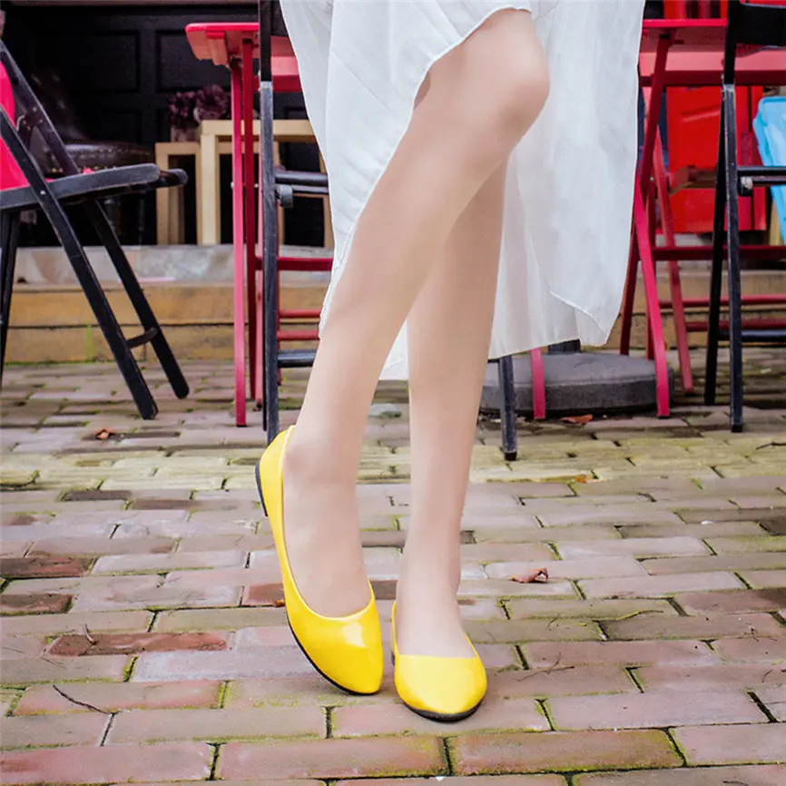 

SAGACE Women's Casual shoes Summer Fashion Women Lady Flat Pointed Toe Leather Slip On Casual Loafers Shoes A#23