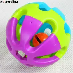 Misterolina кольцо мяч для собак для кошки собаки щенок счастливы колокольчик мячик для жевания круглый шарик-игрушка для питомцев игрушки для