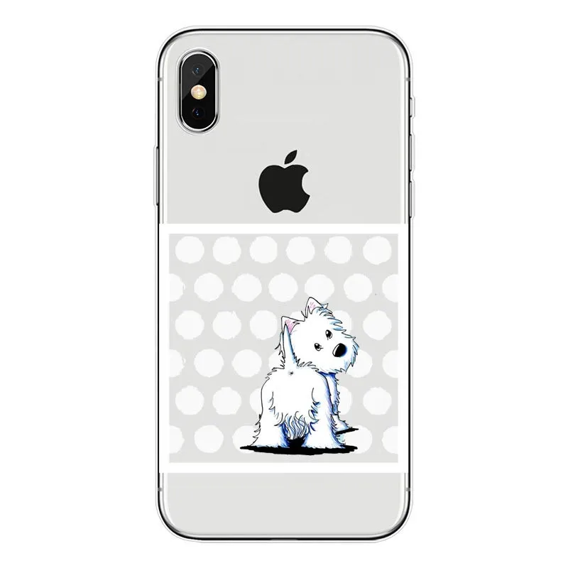 Encantador dos desenhos animados cao wetie Magro caso de telefone de silicone Macio Para iPhone 5 6 7 8 Plus Mais X XR Xmax - Цвет: TPU