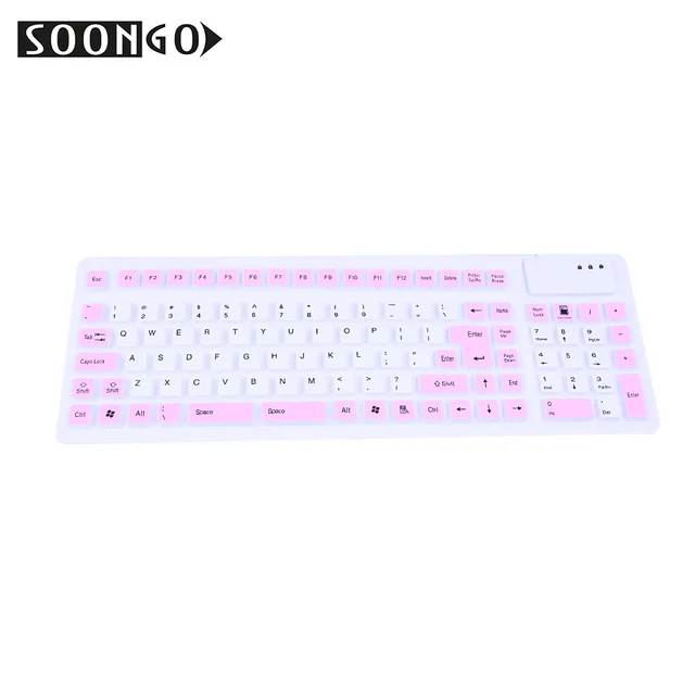 Best Offers Silicone Soft Keyboard Wired USB Teclado Clavier Flexible Slim Foldable Keyboard Gamer Mini PC Tablet Laptop Portable
