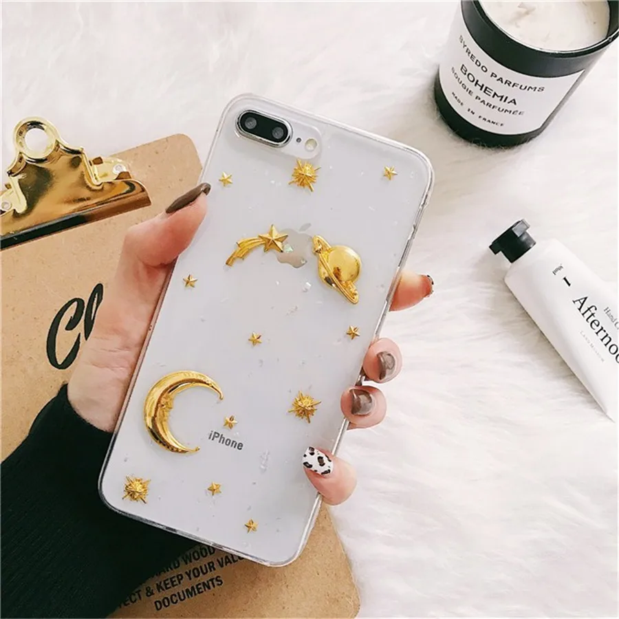 Luxury-Space-Moon-Glitter-phone-case-for-iphone-XS-MAX-XR-7-8-plus-Marble-Clouds